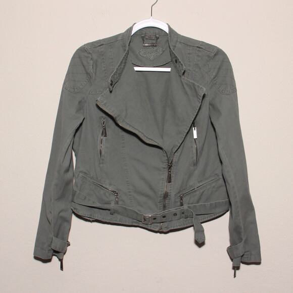 JOU JOU Moto  Jacket Size Jr. Large Cotton - Picture 6 of 7